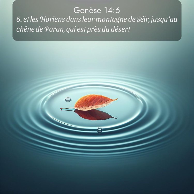 Segond Genèse 14:6