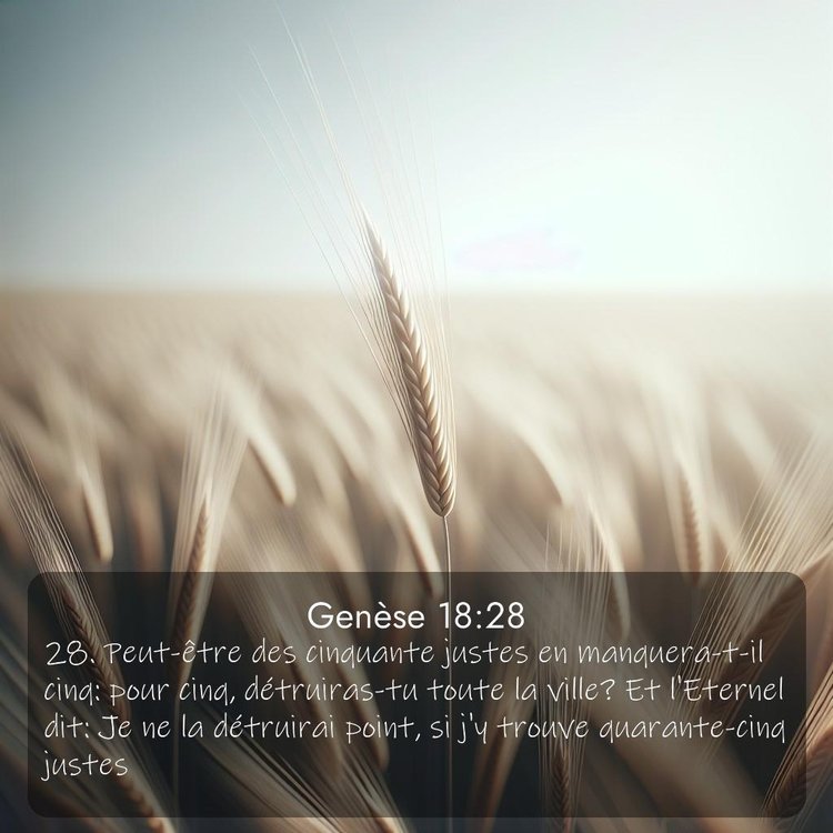 Segond Genèse 18:28