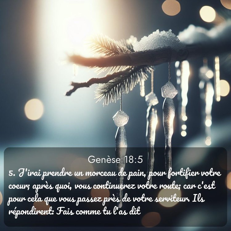 Segond Genèse 18:5