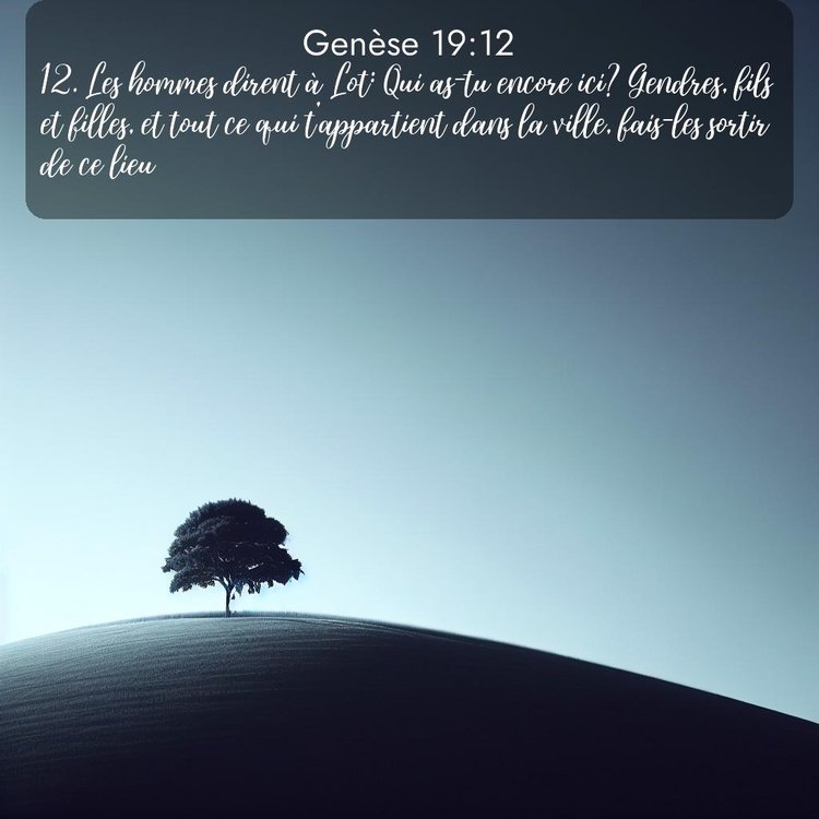 Segond Genèse 19:12