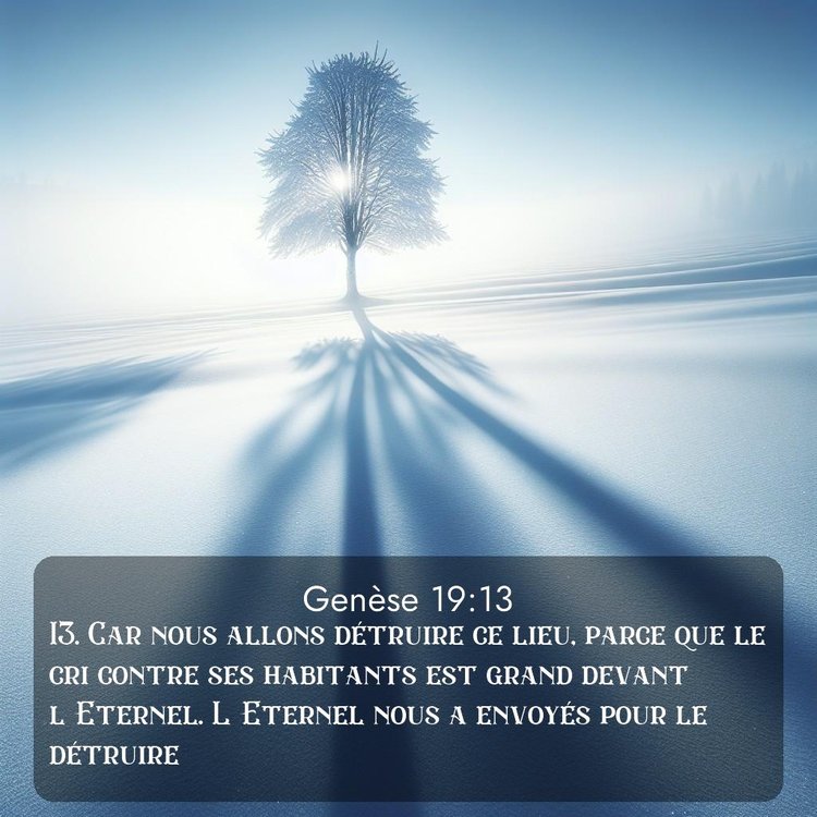 Segond Genèse 19:13