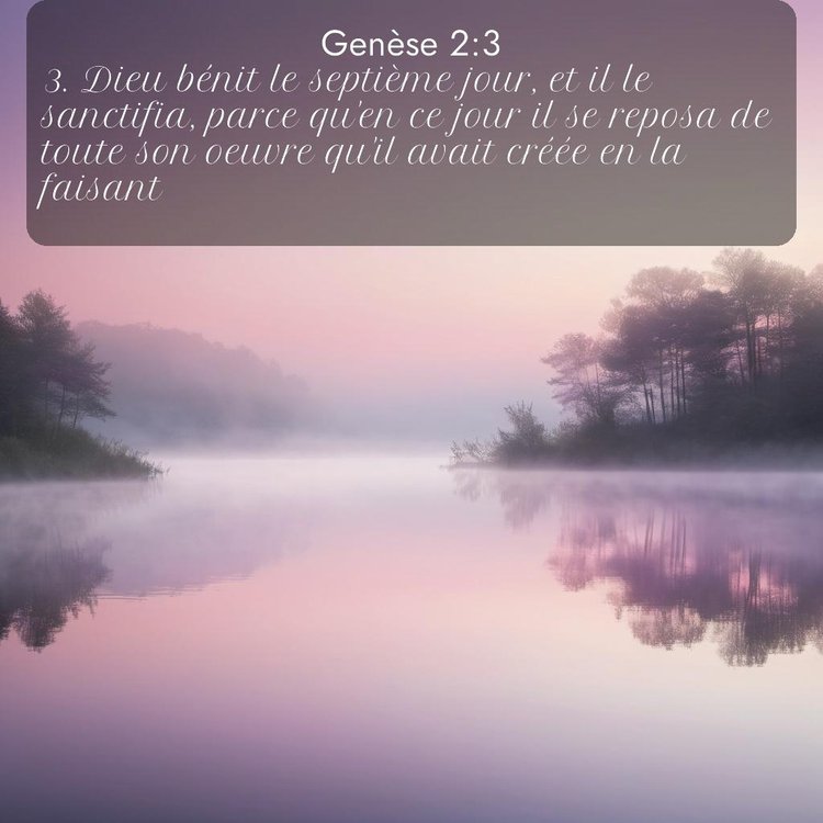 Segond Genèse 2:3