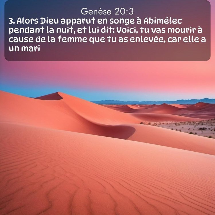 Segond Genèse 20:3