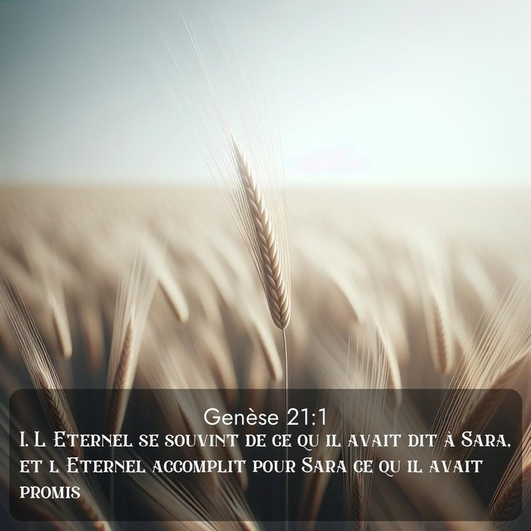 Segond Genèse 21:1