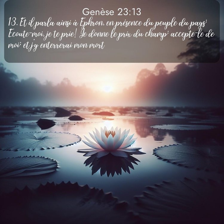 Segond Genèse 23:13