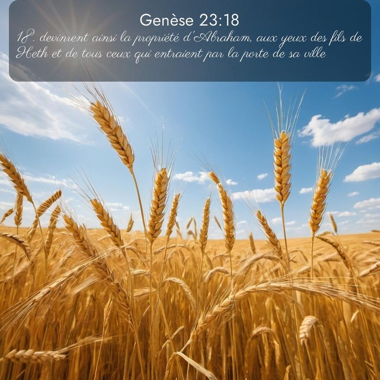 Segond Genèse 23:18