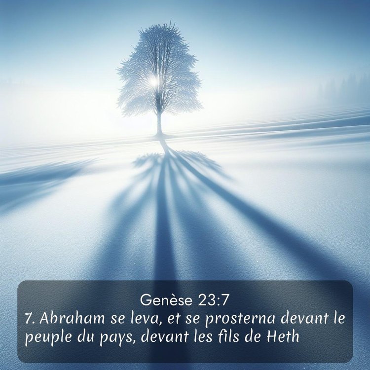 Segond Genèse 23:7