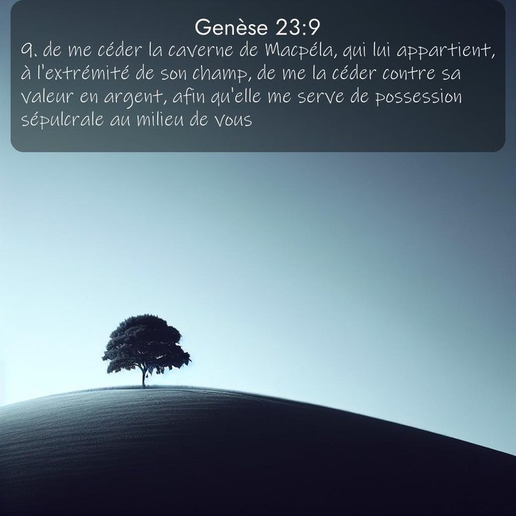 Segond Genèse 23:9