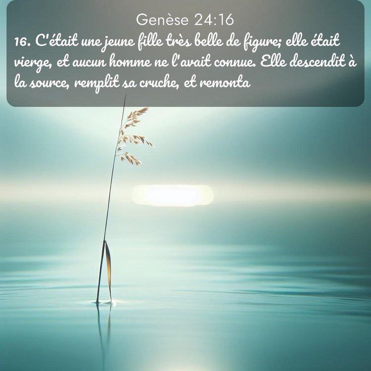 Segond Genèse 24:16