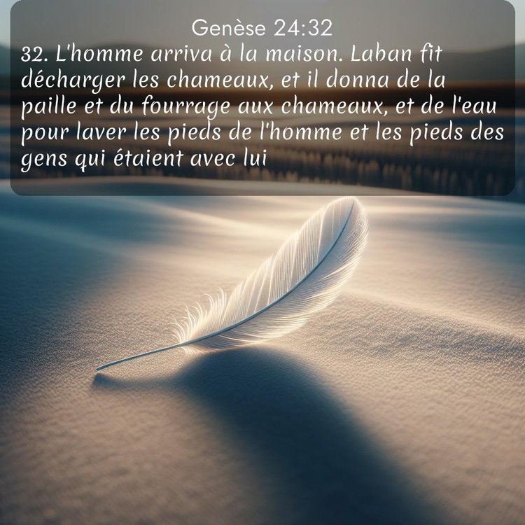 Segond Genèse 24:32