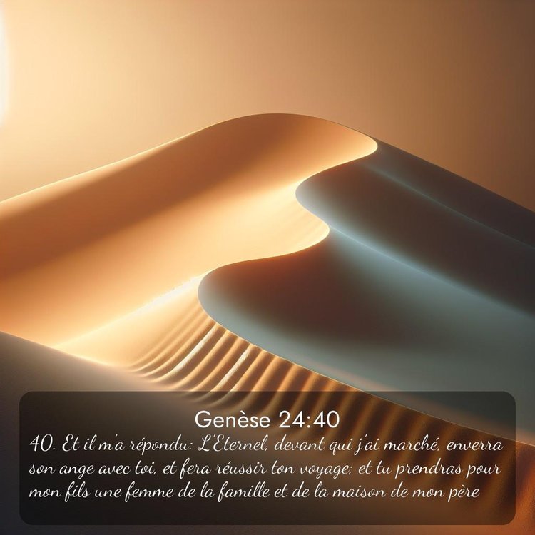 Segond Genèse 24:40