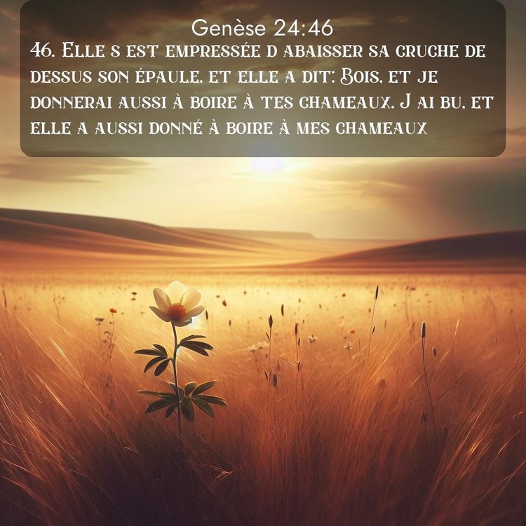 Segond Genèse 24:46