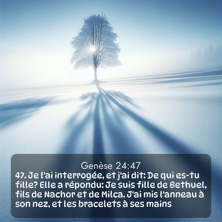 Segond Genèse 24:47