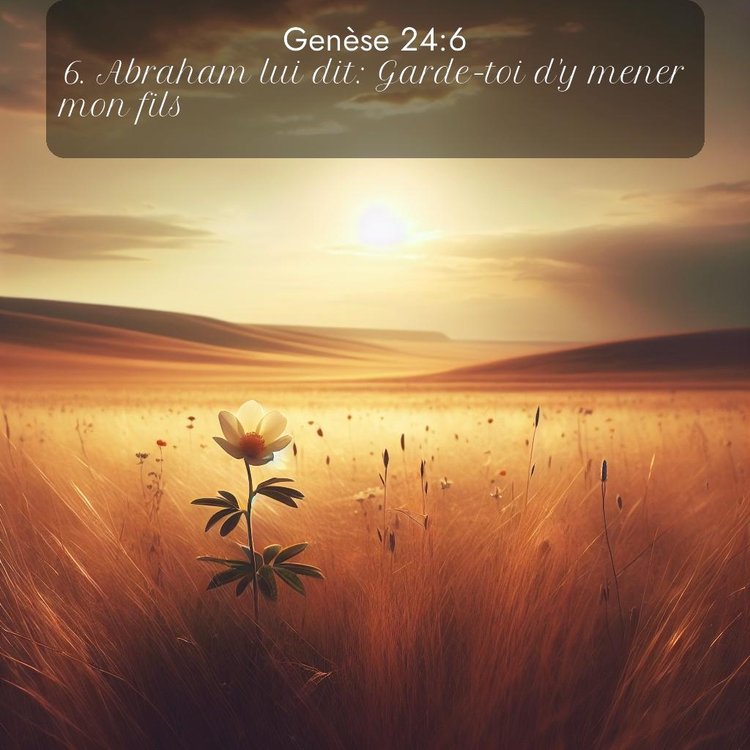 Segond Genèse 24:6