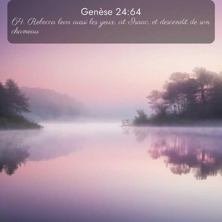 Segond Genèse 24:64