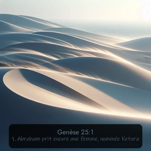 Segond Genèse  ; image nature: image avec le verset biblique :Abraham prit encore une femme, nommée Ketura. ;  ; 25:1