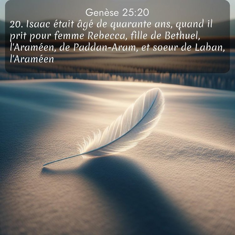 Segond Genèse 25:20