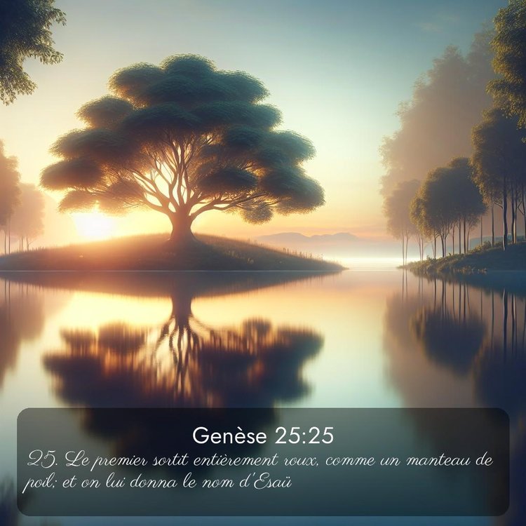 Segond Genèse 25:25