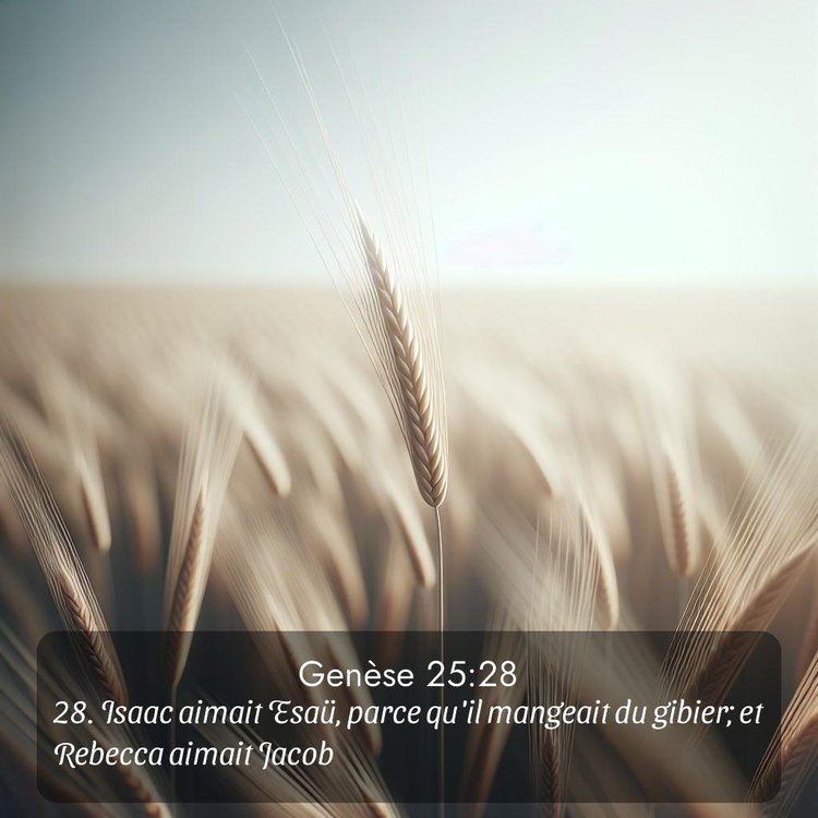 Segond Genèse 25:28