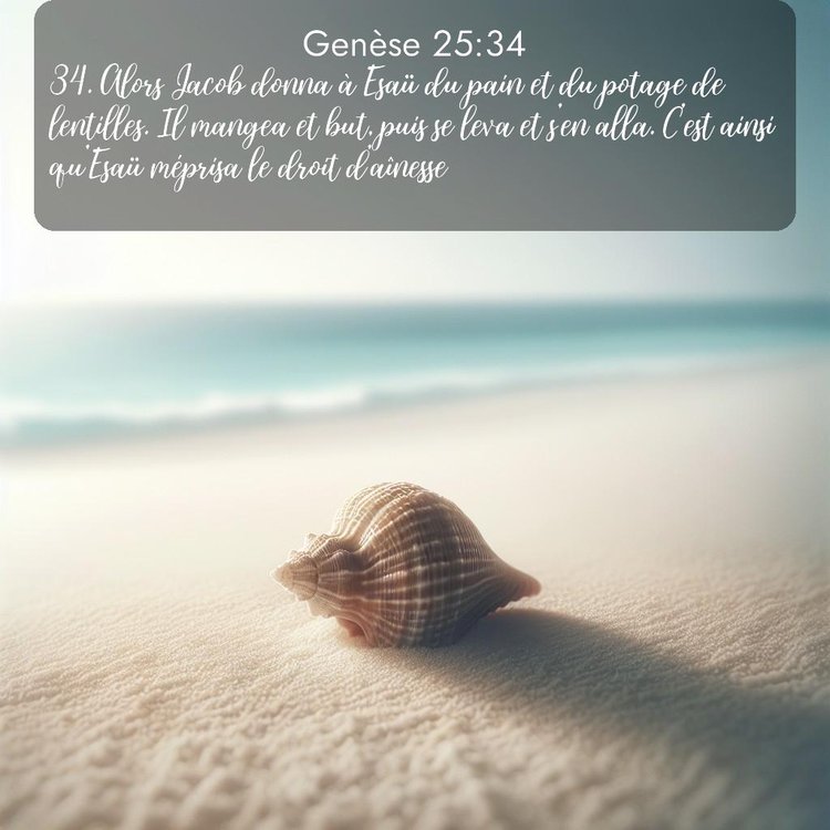 Segond Genèse 25:34