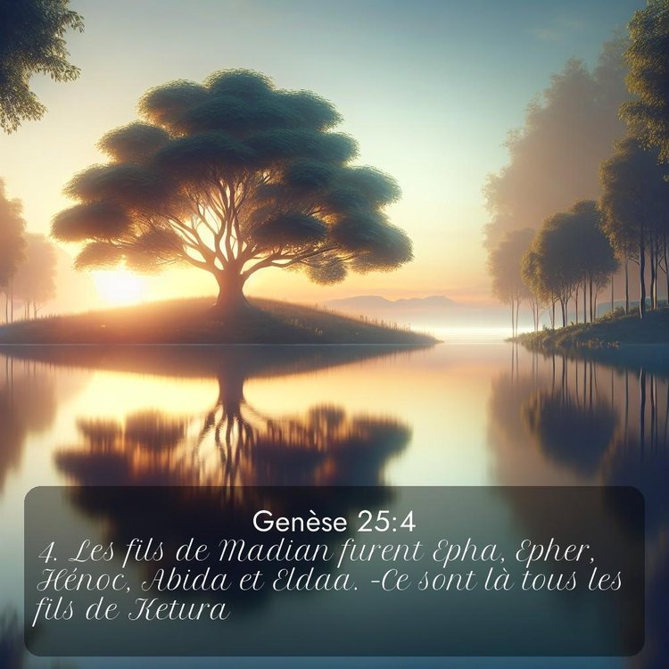 Segond Genèse 25:4