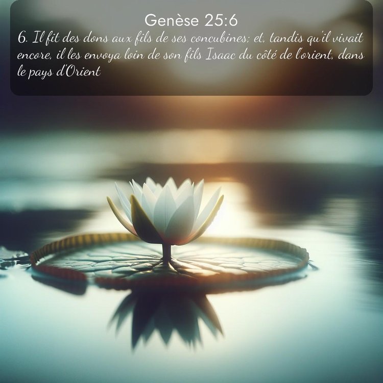 Segond Genèse 25:6