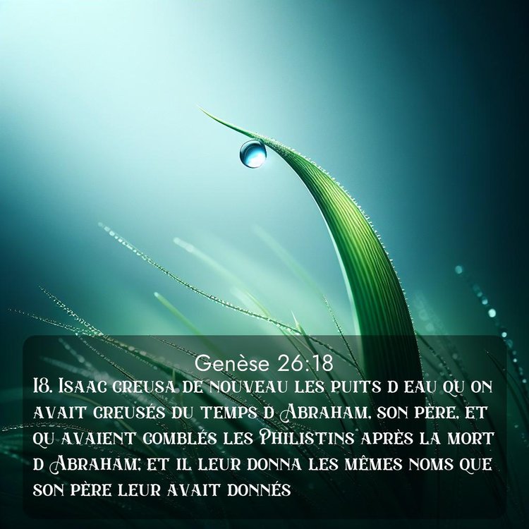 Segond Genèse 26:18