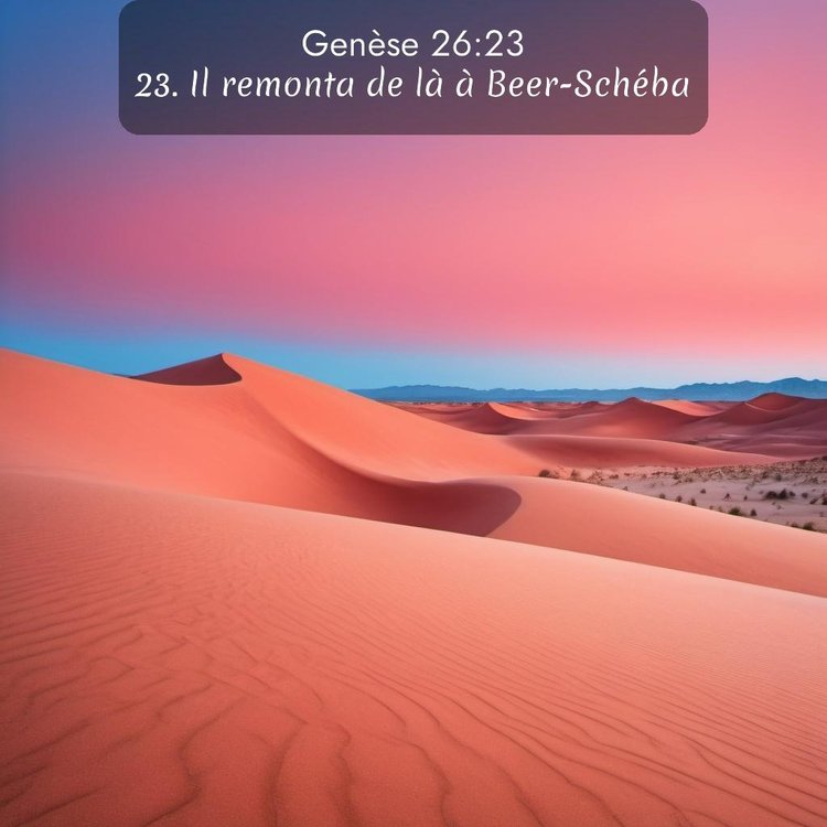 Segond Genèse 26:23