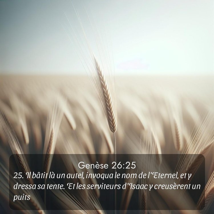 Segond Genèse 26:25