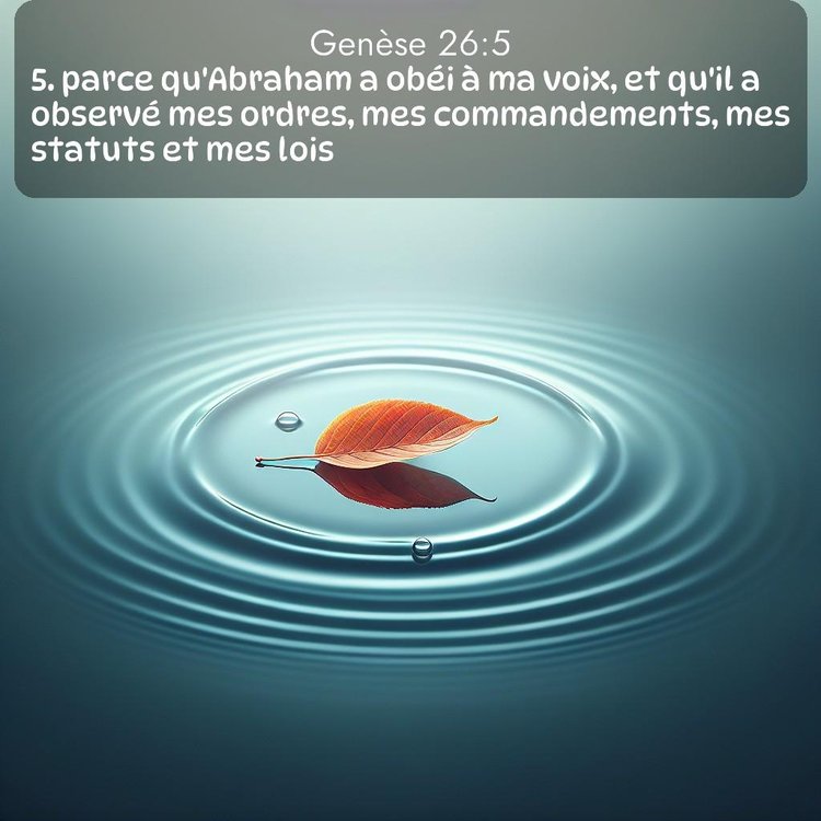 Segond Genèse 26:5