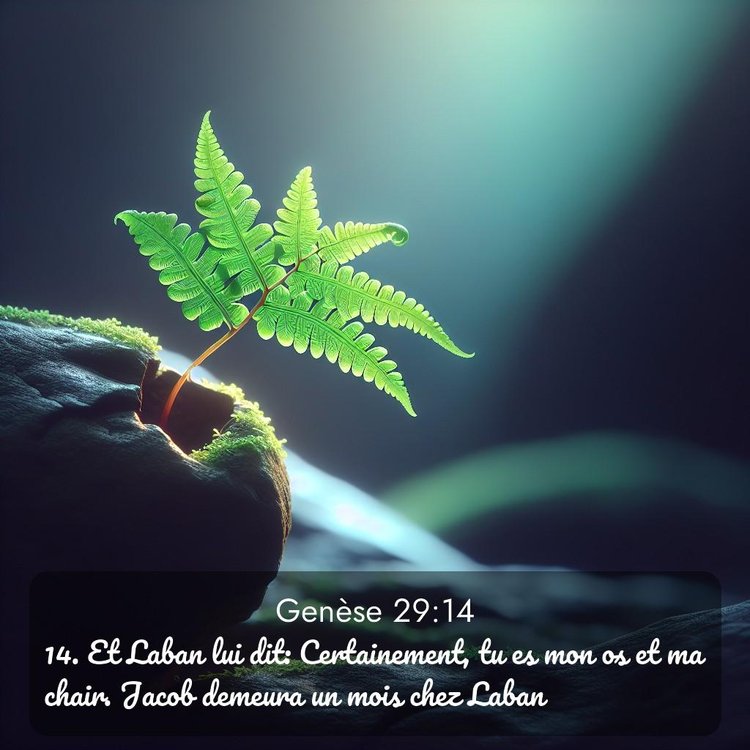 Segond Genèse 29:14