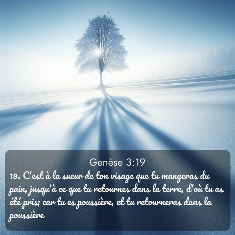 Segond Genèse 3:19