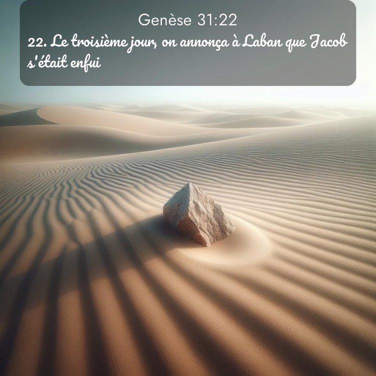 Segond Genèse 31:22