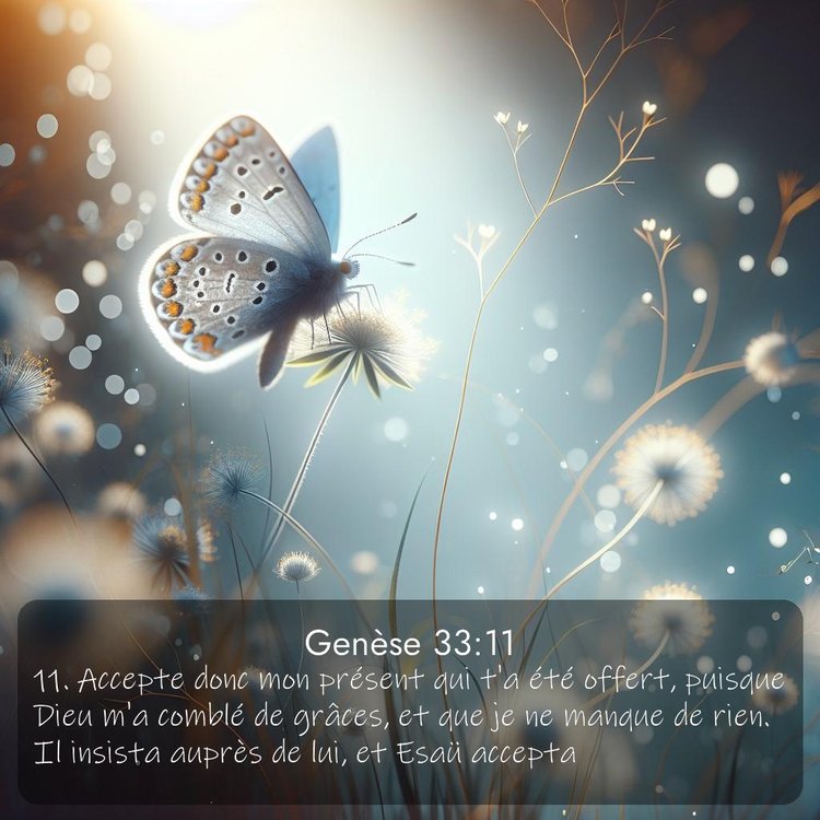 Segond Genèse 33:11