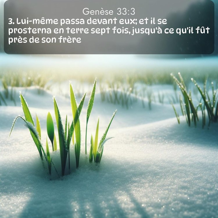 Segond Genèse 33:3