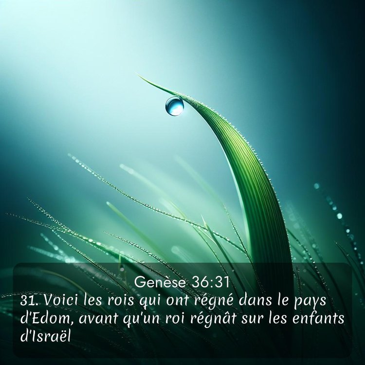 Segond Genèse 36:31