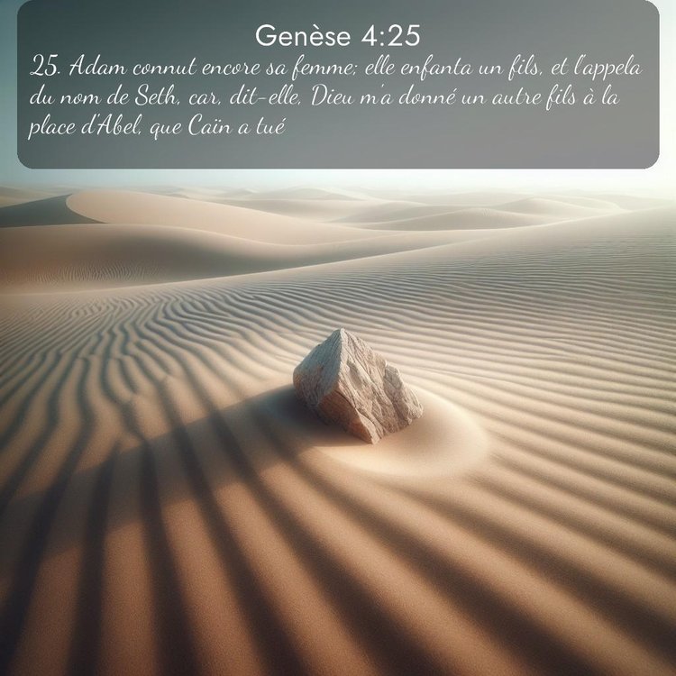 Segond Genèse 4:25