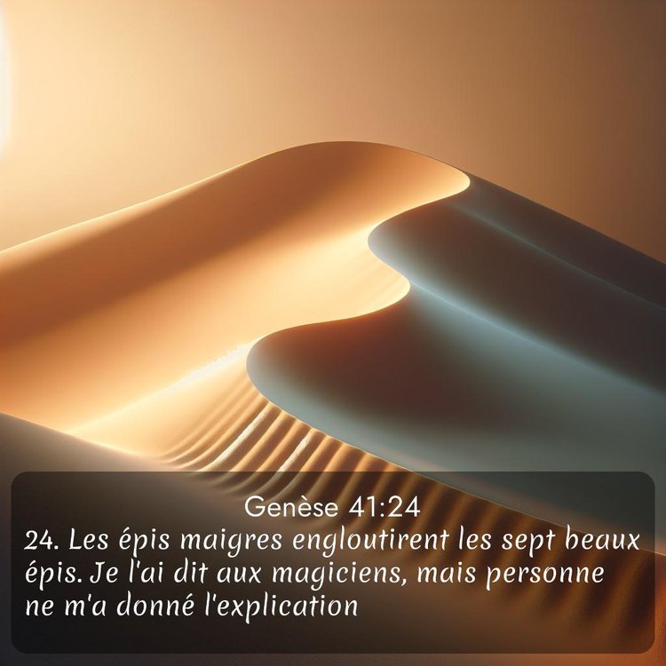 Segond Genèse 41:24