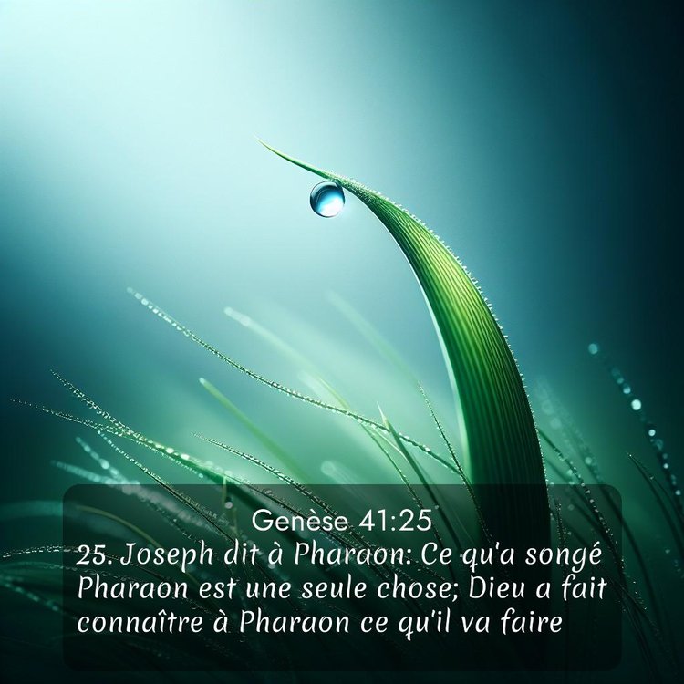 Segond Genèse 41:25