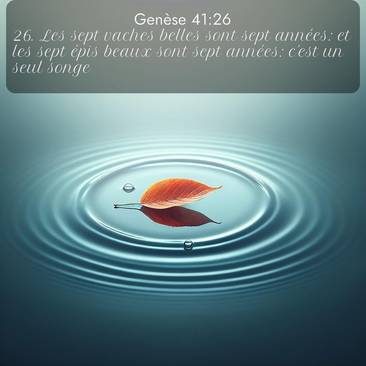 Segond Genèse 41:26