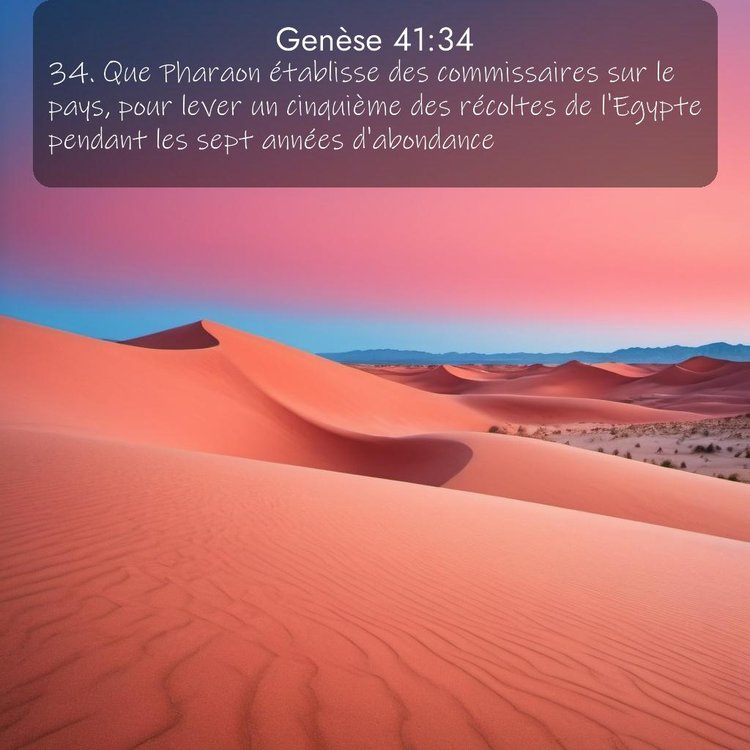 Segond Genèse 41:34