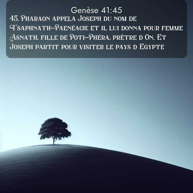 Segond Genèse 41:45