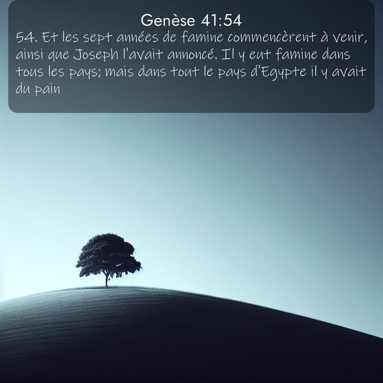 Segond Genèse 41:54