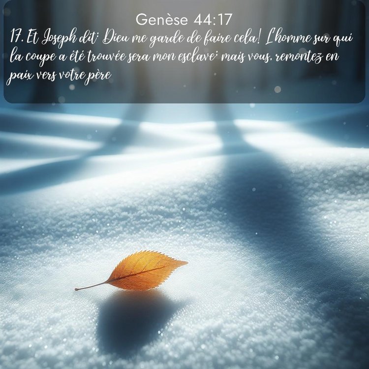 Segond Genèse 44:17