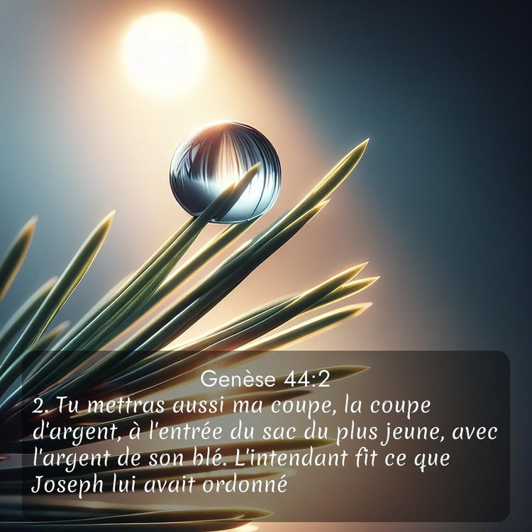 Segond Genèse 44:2