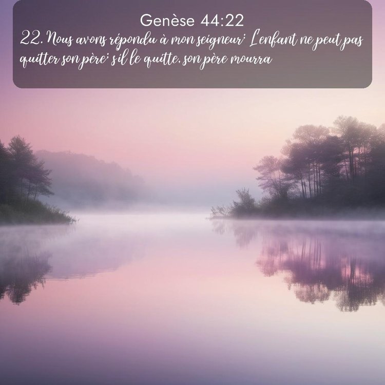 Segond Genèse 44:22