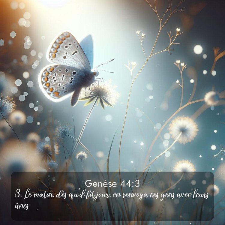 Segond Genèse 44:3