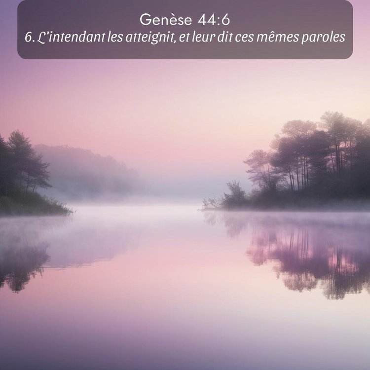 Segond Genèse 44:6