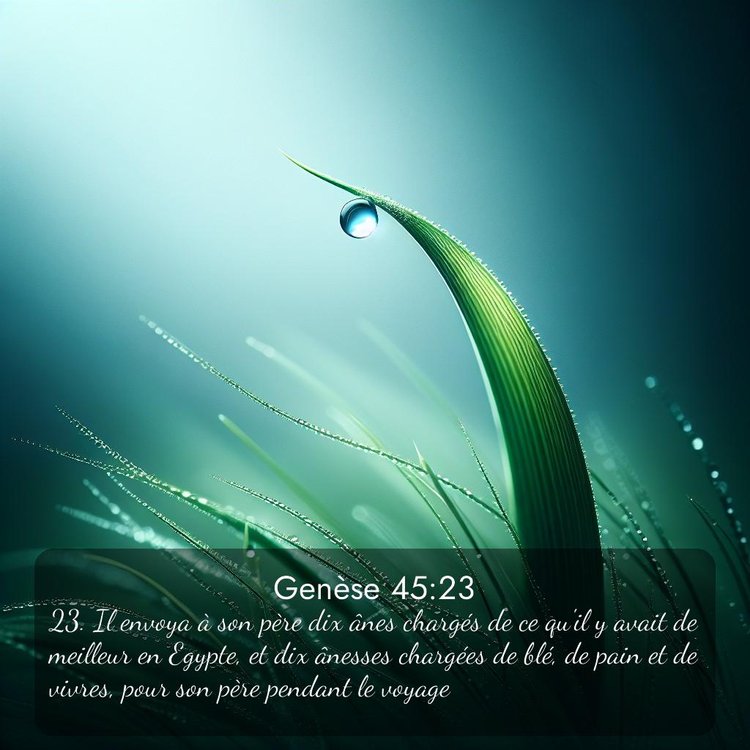 Segond Genèse 45:23