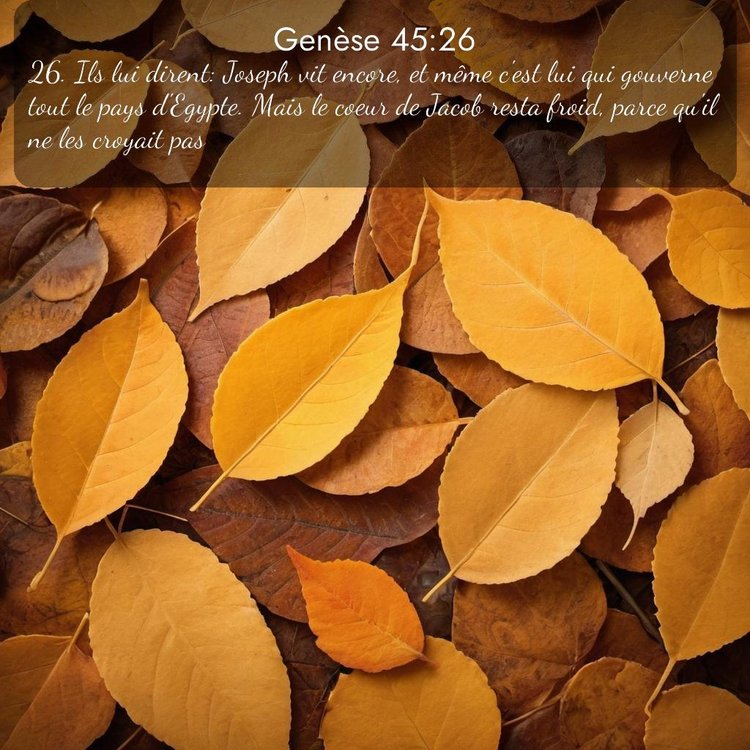 Segond Genèse 45:26